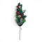 22 Inch Snowy Cedar Peppermint Spray with Red Berries for Christmas Decor-CS5014